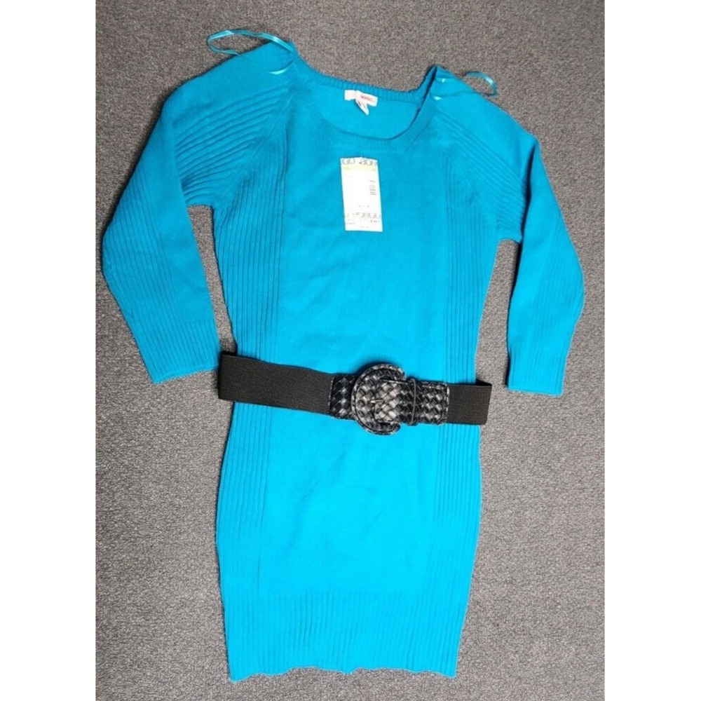 Vintage‎ Bongo Junior Turquoise Tunic Shirt Mini Dress Size M WOW!